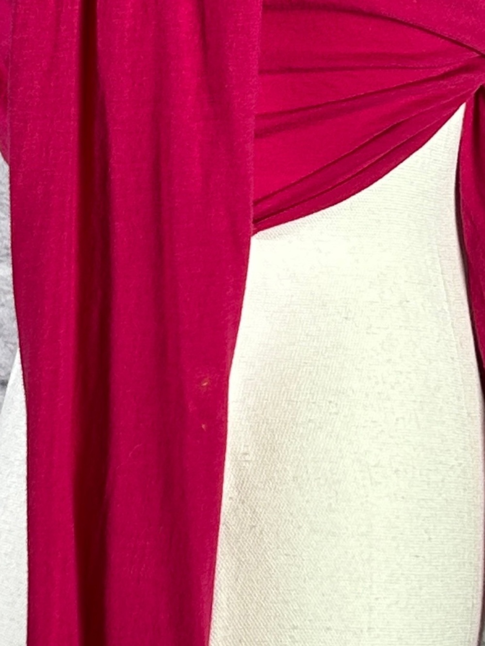 Moda‎ International in Hot Fuchsia Tie-Front  Crop Top - (White is SOLD) - Picture 4 of 9
